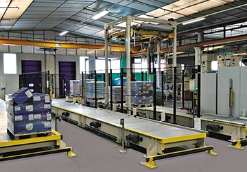 Lignes completes filmeuse convoyeur